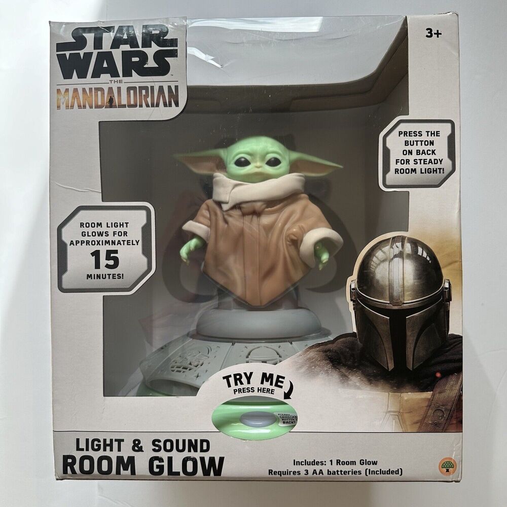 Disney Star Wars Mandalorian Night Light & Sound Room Glow Nightlight Baby Yoda
